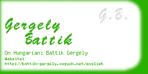 gergely battik business card